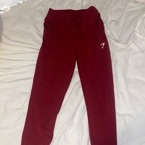Maroon gymshark joggers